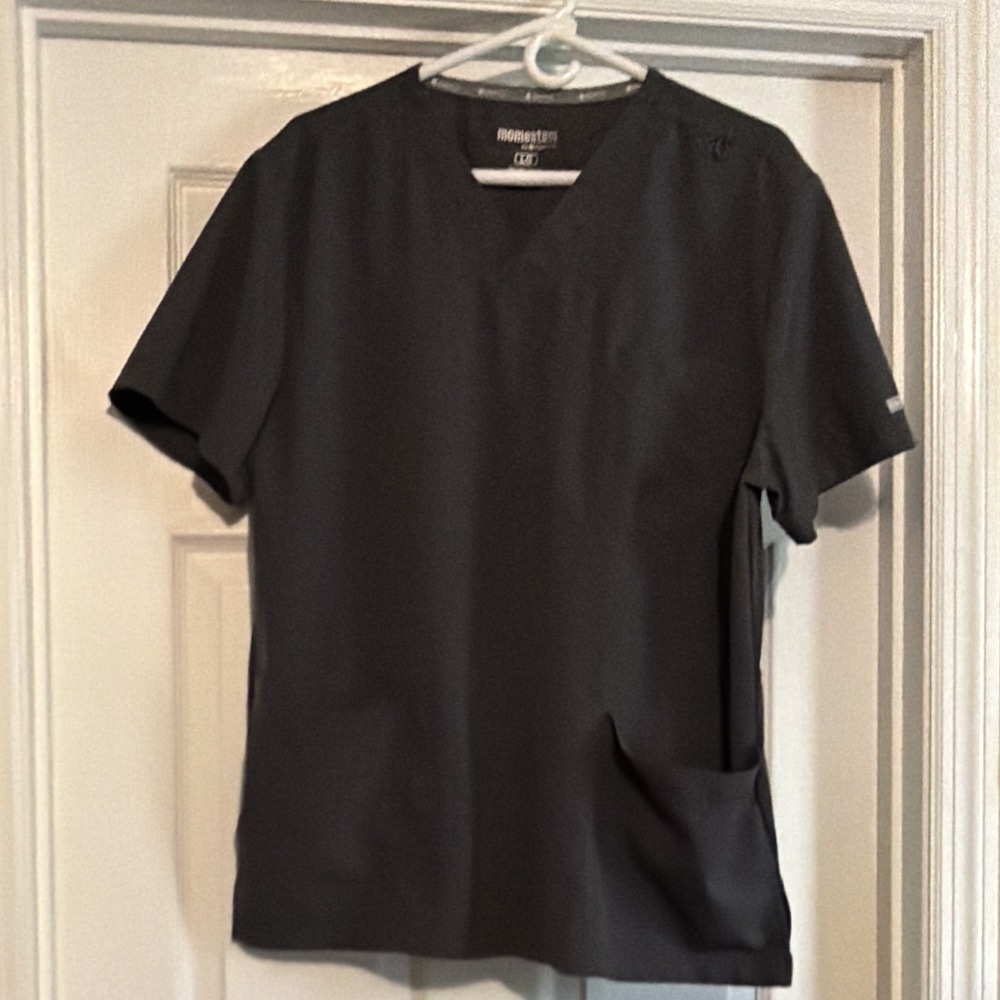 Maevn Momentum Unisex V-Neck Short Sleeve Scrub Top GRAY Size Large Size L